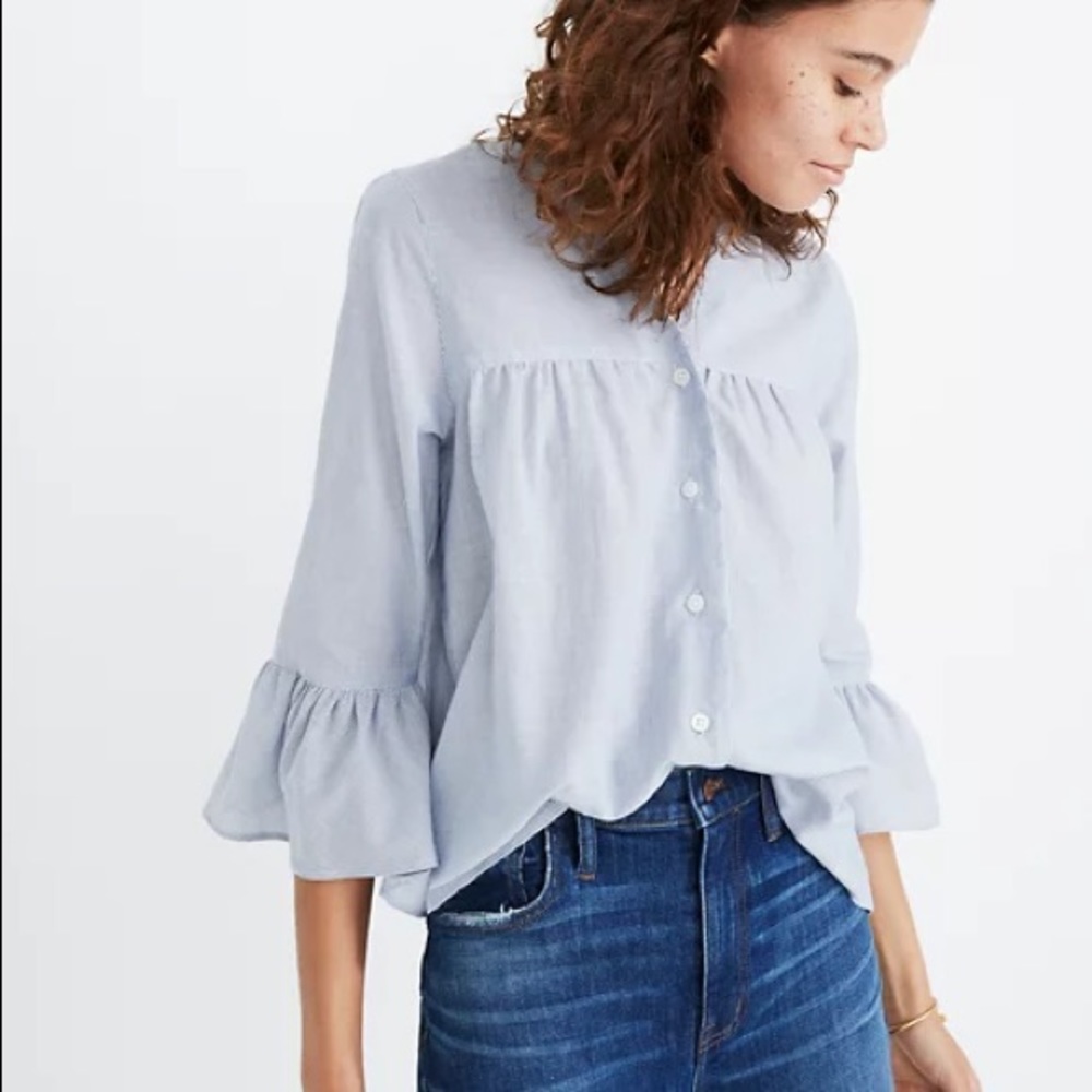 Madewell Blouse with Bell Sleeves